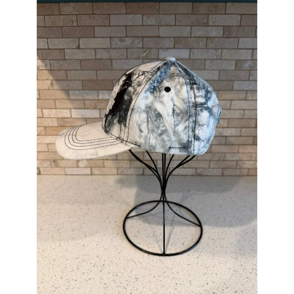 Star Wars Marble Tie-Dye Embroidered Logo Hat Black White Acid Wash Cap